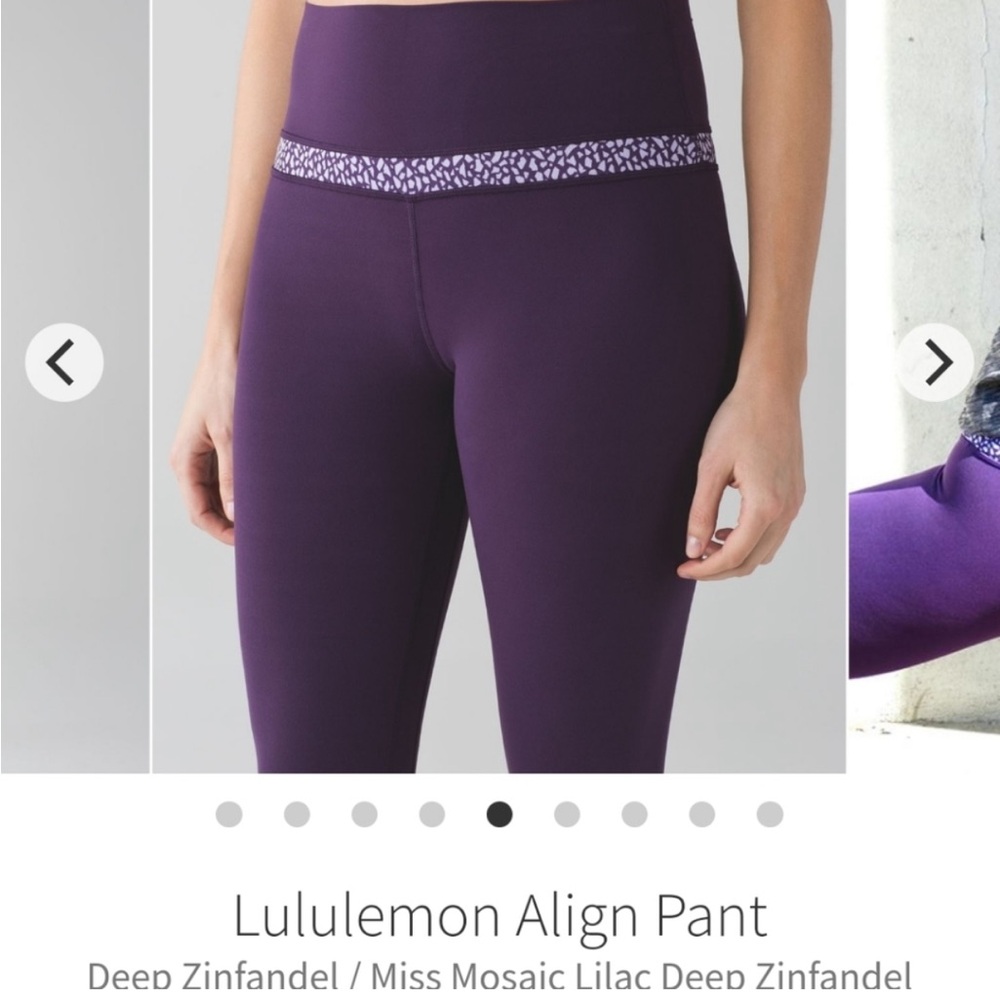 Lululemon Alignment Purple Leggings
